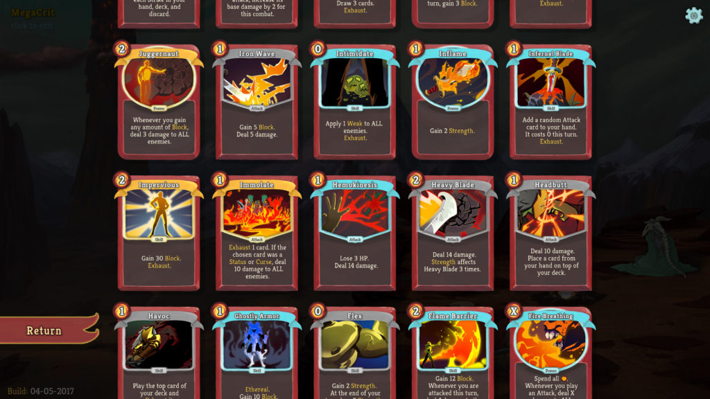 Battle deck for Slay the Spire