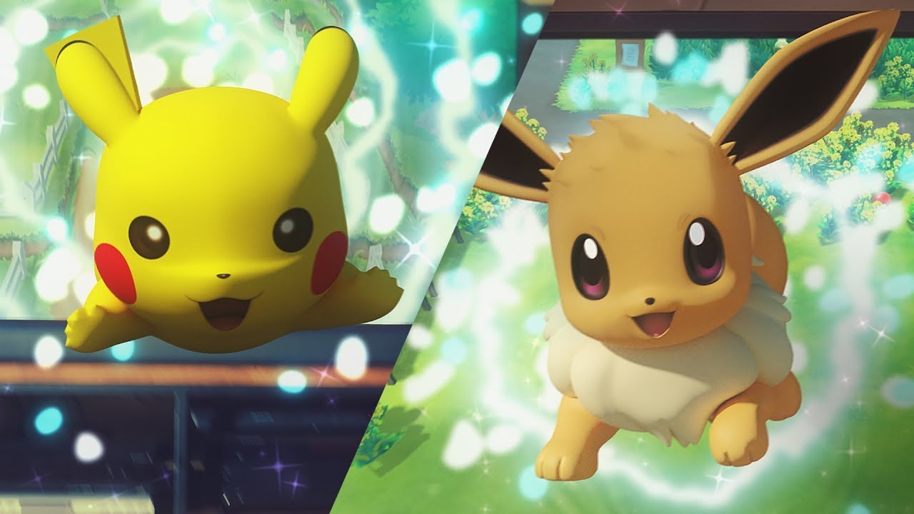 Pikachu and Eevee from Pokemon Let's Go